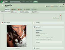 Tablet Screenshot of femme87d.deviantart.com