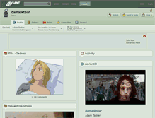 Tablet Screenshot of damasktear.deviantart.com