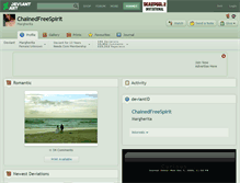 Tablet Screenshot of chainedfreespirit.deviantart.com