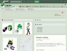 Tablet Screenshot of luigi-boo.deviantart.com