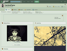 Tablet Screenshot of carmineflame.deviantart.com