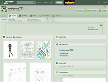 Tablet Screenshot of lovelyrose723.deviantart.com