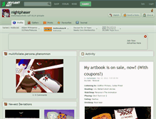 Tablet Screenshot of nightphaser.deviantart.com