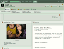 Tablet Screenshot of chickfire86.deviantart.com