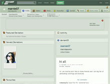 Tablet Screenshot of marnie07.deviantart.com