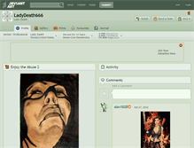 Tablet Screenshot of ladydeath666.deviantart.com