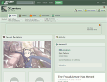 Tablet Screenshot of dklreviews.deviantart.com