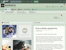 Tablet Screenshot of neverbroken18.deviantart.com
