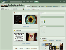 Tablet Screenshot of blueoctoberfanclub.deviantart.com