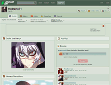 Tablet Screenshot of modrzew91.deviantart.com