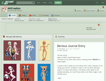 Tablet Screenshot of mhcreation.deviantart.com