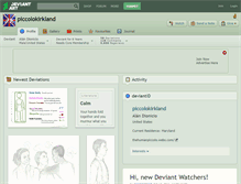 Tablet Screenshot of piccolokirkland.deviantart.com