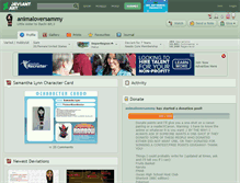 Tablet Screenshot of animaloversammy.deviantart.com