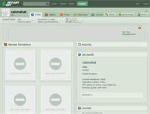 Tablet Screenshot of catonahat.deviantart.com