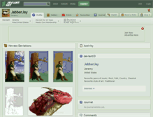 Tablet Screenshot of jabberjay.deviantart.com