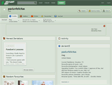 Tablet Screenshot of paxluvfelicitas.deviantart.com