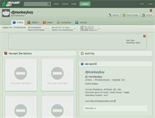 Tablet Screenshot of djmonkeyboy.deviantart.com