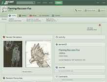 Tablet Screenshot of flaming-raccoon-fox.deviantart.com