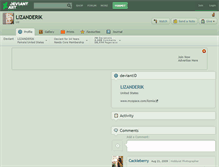 Tablet Screenshot of lizanderik.deviantart.com