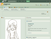 Tablet Screenshot of kangamouse.deviantart.com