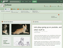 Tablet Screenshot of foxtenson.deviantart.com