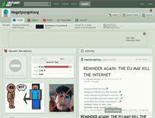Tablet Screenshot of megaspongekang.deviantart.com