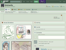 Tablet Screenshot of missinsanity.deviantart.com