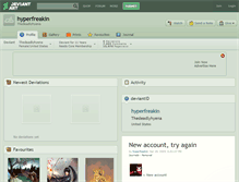Tablet Screenshot of hyperfreakin.deviantart.com