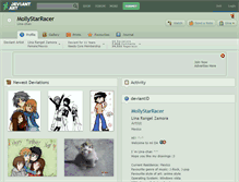 Tablet Screenshot of mollystarracer.deviantart.com