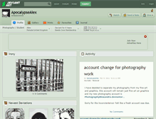 Tablet Screenshot of apocalypsealex.deviantart.com