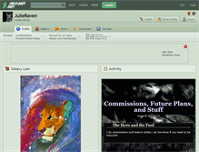 Tablet Screenshot of julieraven.deviantart.com