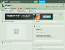 Tablet Screenshot of animals101.deviantart.com