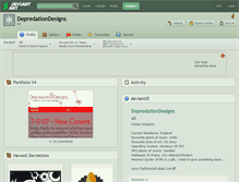 Tablet Screenshot of depredationdesigns.deviantart.com