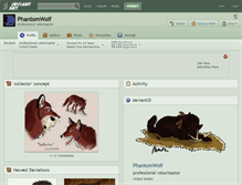 Tablet Screenshot of phantomwolf.deviantart.com