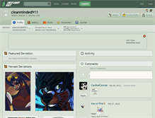 Tablet Screenshot of cleanminded911.deviantart.com