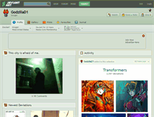 Tablet Screenshot of godzillad1.deviantart.com