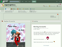 Tablet Screenshot of magicknightnova.deviantart.com