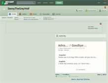 Tablet Screenshot of dannythegraywolf.deviantart.com