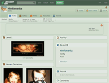 Tablet Screenshot of nimfomanka.deviantart.com