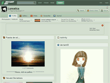 Tablet Screenshot of lunnatica.deviantart.com