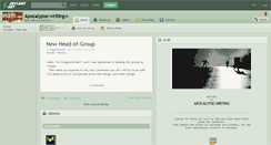 Desktop Screenshot of apocalypse-writing.deviantart.com