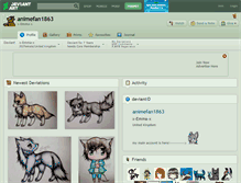 Tablet Screenshot of animefan1863.deviantart.com