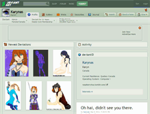 Tablet Screenshot of karynas.deviantart.com