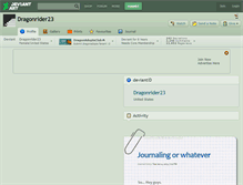 Tablet Screenshot of dragonrider23.deviantart.com