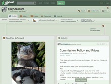 Tablet Screenshot of foxycreations.deviantart.com