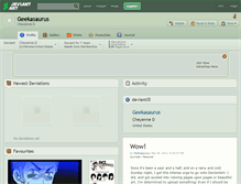 Tablet Screenshot of geekasaurus.deviantart.com