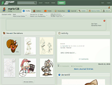 Tablet Screenshot of mario128.deviantart.com