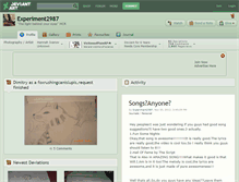 Tablet Screenshot of experiment2987.deviantart.com
