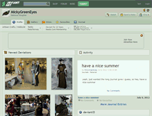 Tablet Screenshot of mickygreeneyes.deviantart.com