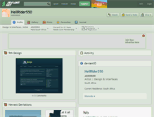 Tablet Screenshot of hellrider550.deviantart.com